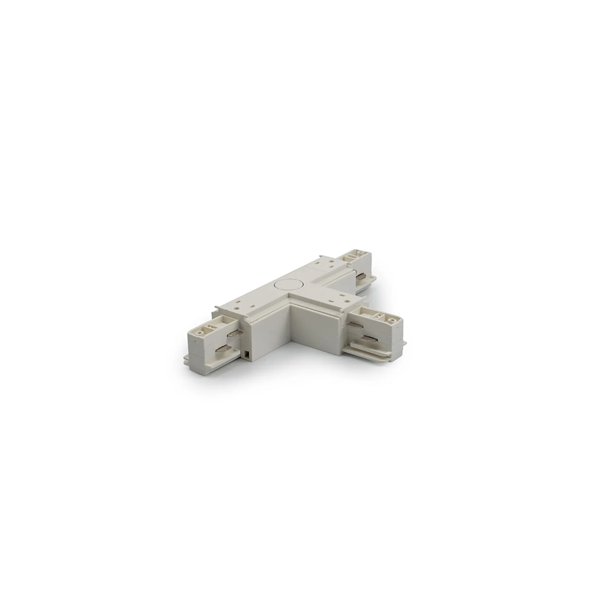 T Coupler With Feeding Option 3 Circuit Surface Mounted Track Left 555 1 1213 1  Eutrac 3 Circuit Surface-White
